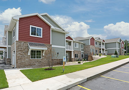 Exterior of PRE/3 multifamily property